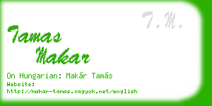 tamas makar business card